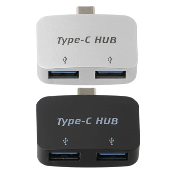 

Type C To 2 Port USB 2.0 Hub Adapter For MacBook Chromebook S8 S9 Note8 Xiaomi 6