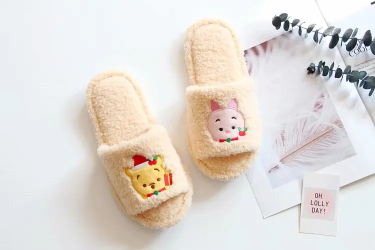 Зимние домашние тапочки с изображением ЦУМ Микки и Минни; коллекция игрушек для кукол; мягкая обувь для куклы; подарок для детей; Love Pet#1312