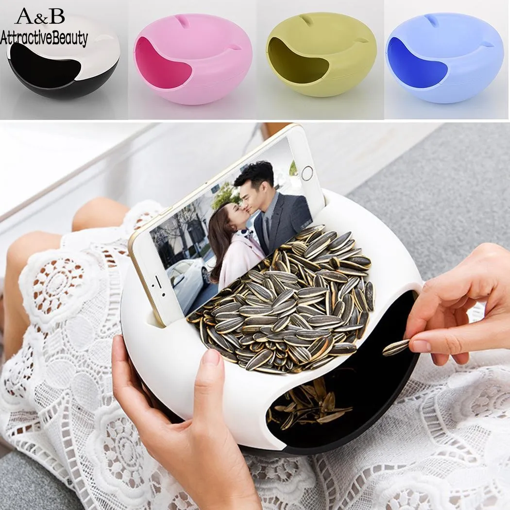 

Homdox Multifunction Small Double Layer Fruit Dish Snack Plates Storage Box Color random N10A*