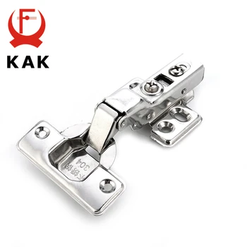 KAK C Series Hinge Stainless Steel Door Hydraulic Hinges Damper Buffer Soft Close For Cabinet Cupboard Furniture Hardware stainless steel no drilling hole cabinet hinge bridge shaped hinge buffer cabinet cupboard door hinges furniture hardware