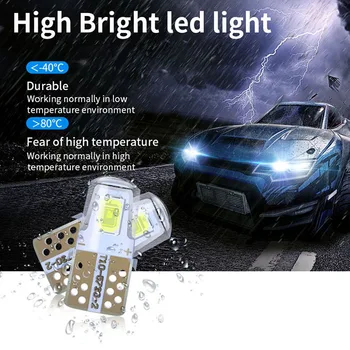 

WTS 300pcs LED W5W T10 194 168 W5W 5730 2SMD Led Parking Bulb Auto Wedge Clearance Lamp Silica Bright White License Light Bulbs
