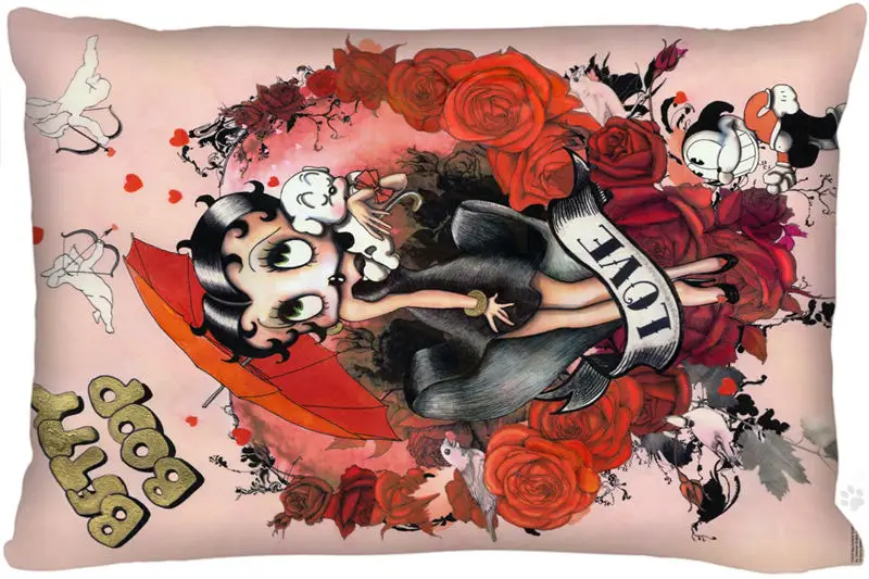 Pillow Case Новинка betty boop прямоугольная наволочка(с двух сторон) Удобная наволочка лучший подарок просто чехол - Цвет: Pillow Case