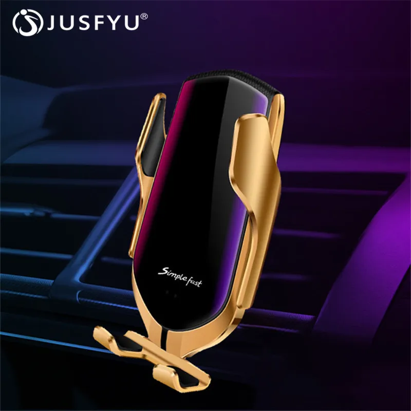 Automatic Induction Qi Car Wireless Charger Mount Bracket Charging For IPhone X XR XS Max 8 Samsung S9 S8 Note 9 Air Vent Holder