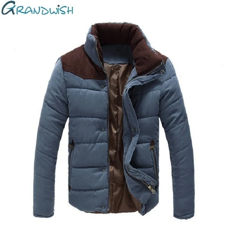 Grandwish/Зимняя Мужская Утепленная парка, повседневная верхняя одежда, куртки для мужчин размера плюс 4XL, Прямая поставка, мужские хлопковые пальто и куртки, ZA088