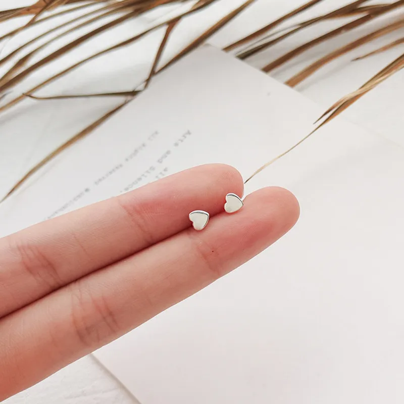 SE-E9052 E5826 LBLS Earings Real 925 Sterling Silver Earrings Small Heart Jewelry Stud Earrings Silver Earrings for Girls Women Kids Lady Female 3