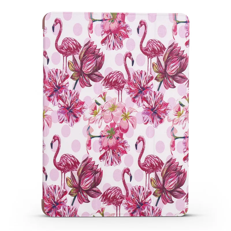 

Tablet Case For iPad Mini 4 PU Leather Silicone Soft Back Trifold Stand Flamingo Smart Cover For iPad Mini 4 Case+pen