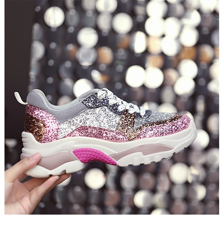 Бренд Обувь с дышащей сеткой женская повседневная обувь из вулканизированной резины; женские модные кроссовки со шнуровкой; мягкие высокие, для отдыха, женская обувь AC-107 - Цвет: Розовый