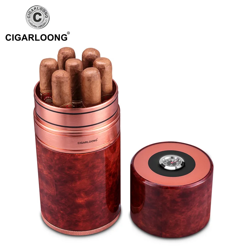 

Cigar tube cigarloong travel portable cigar moisturizing tube thermometer moisturizing device 7