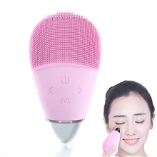 Электрический силиконовый Очищающая щетка для лица звуковая вибрация массаж USB перезаряжаемая умная ультразвуковая поверхность очиститель инструмент для красоты