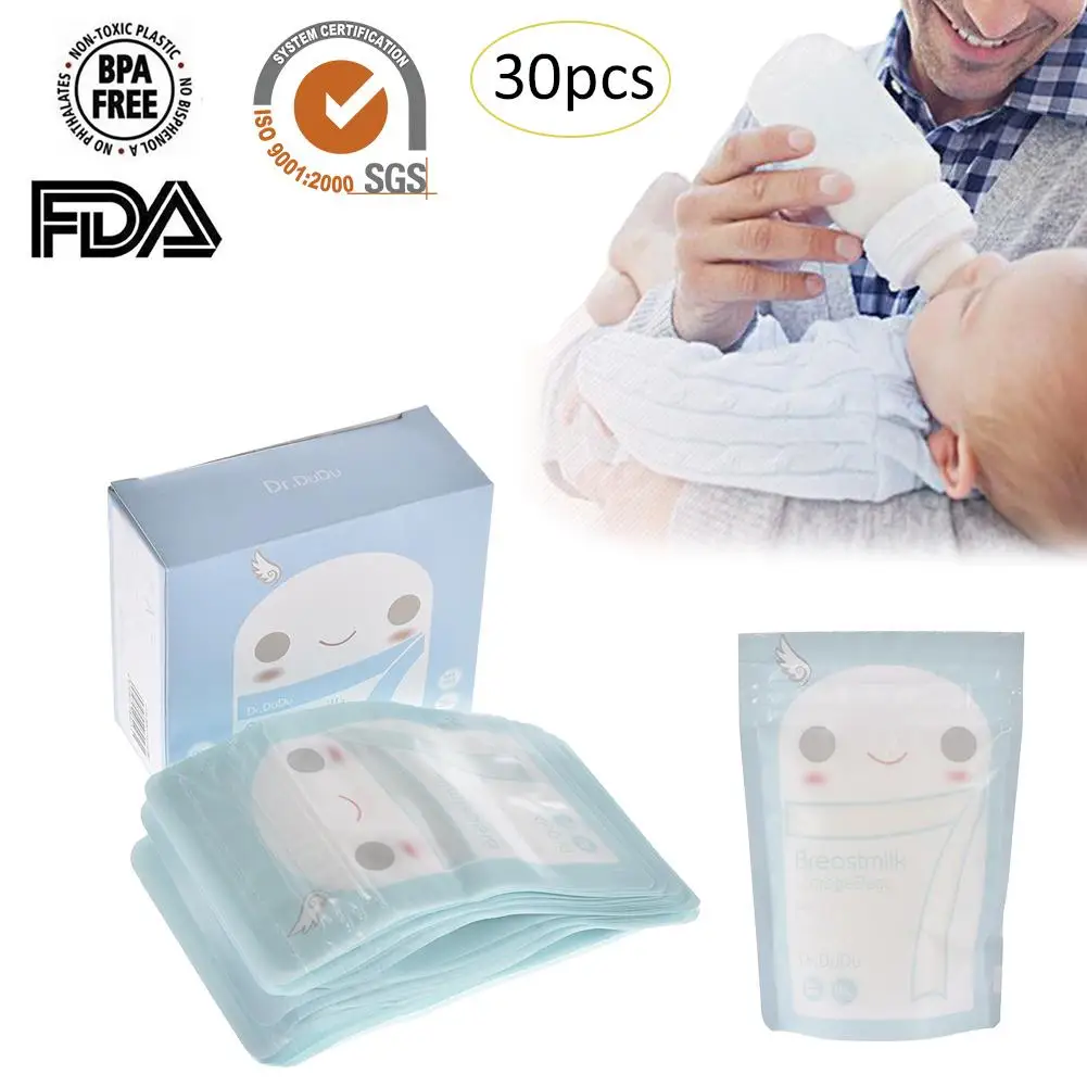 

30Pcs / Lot Baby Breast Milk Storage Bag Liquid 120ml Safe Food Storage Bags One-time Use Breast Milk Freezer Bags