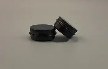 

50pcs/lot 10g 15g Black Aluminum Jar Empty Small Lip Oil Cosmetic Eye Cream Bottle Refillable Travel set Lotion Tin Containers