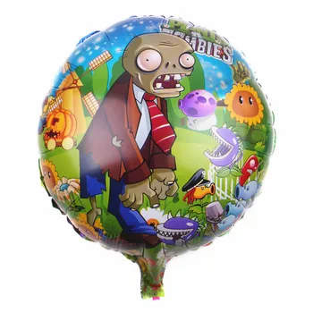 

KUWANLE 30pcs/lot 18inch Plants VS Zmbies Party Supplies Cartoon Foil Helium Balloons Kids Toys Mylar Balloon Decorations Globos