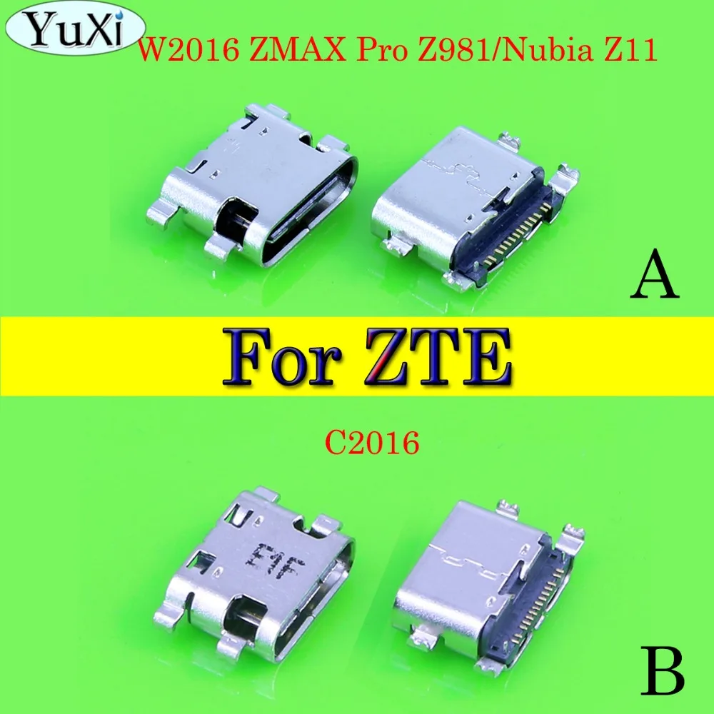

YuXi 20pcs/lot For Zte Nubia Z11 Type C micro USB Dock Connector Charging Port socket jack for ZTE C2016 W2016 ZMAX Pro Z981