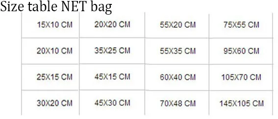 size table net