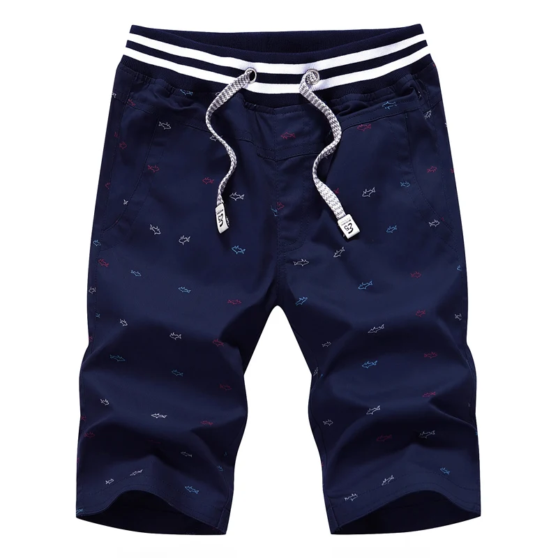 Мужские шорты Летняя мода печати тянуть веревку эластичные мужские шорты чистый качественные хлопковые носки мужские шорты для пляжного досуга