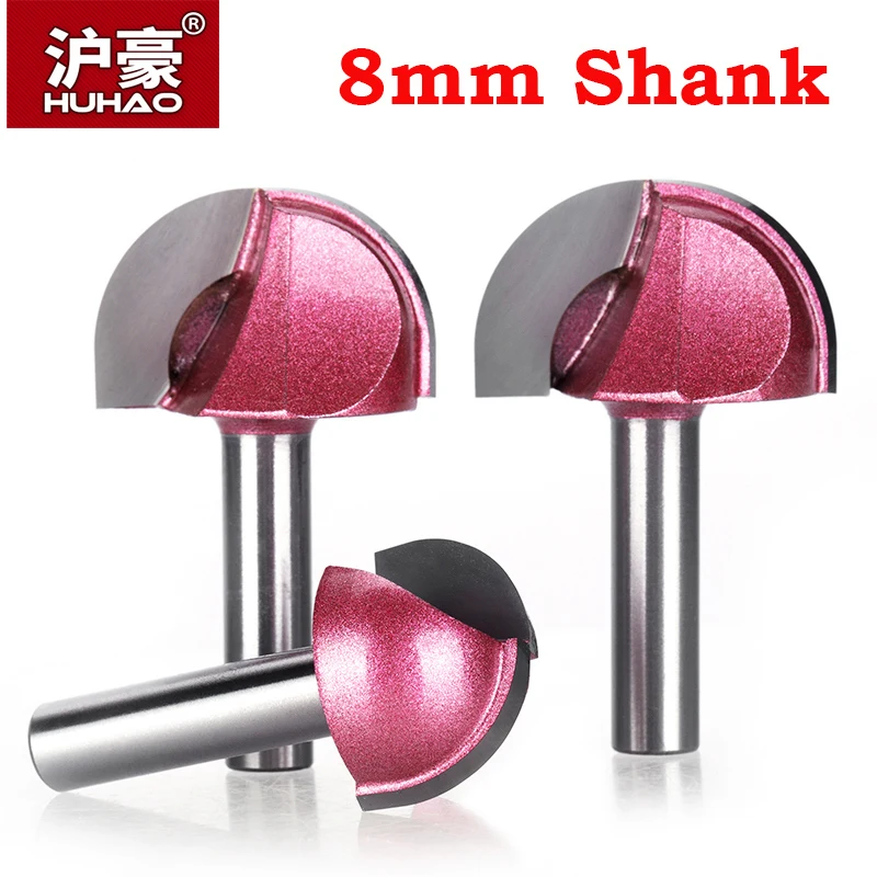 HUHAO 1pcs 8mm Shank round Router Bits for wood cove box bit Tungsten ...