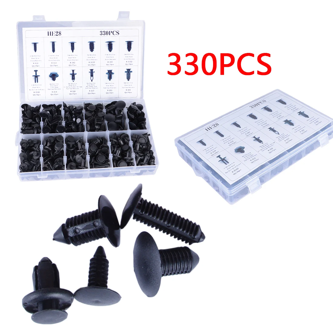 Online Dewtreetali 330 unids parachoques Fender remache clip sujetador nylon mezclado auto puerta panel retenedor fijo universal para Honda toyota