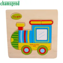 High Quality font b Wooden b font Cute Train Puzzle Educational Developmental Baby Kids Training Toy
