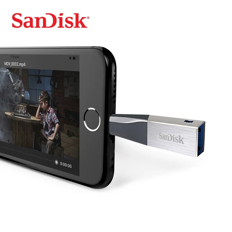 Флеш-накопитель sandisk USB 3,0 OTG 32 Гб 64 ГБ, флеш-накопитель Lightning на металлическую ручку 128 ГБ, u-диск для iPhone, iPad, iPod, карта памяти