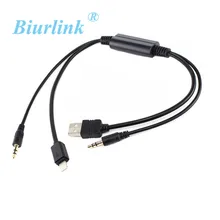 USB с разъемом подачи внешнего сигнала AUX USB адаптер для BMW Z4 X5 X6 для iPhone 5 6