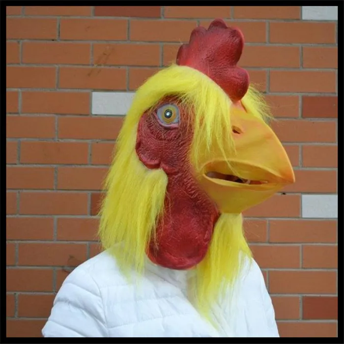 Free shipping Hot Selling New Design Rubber Cock Chicken Mask Latex