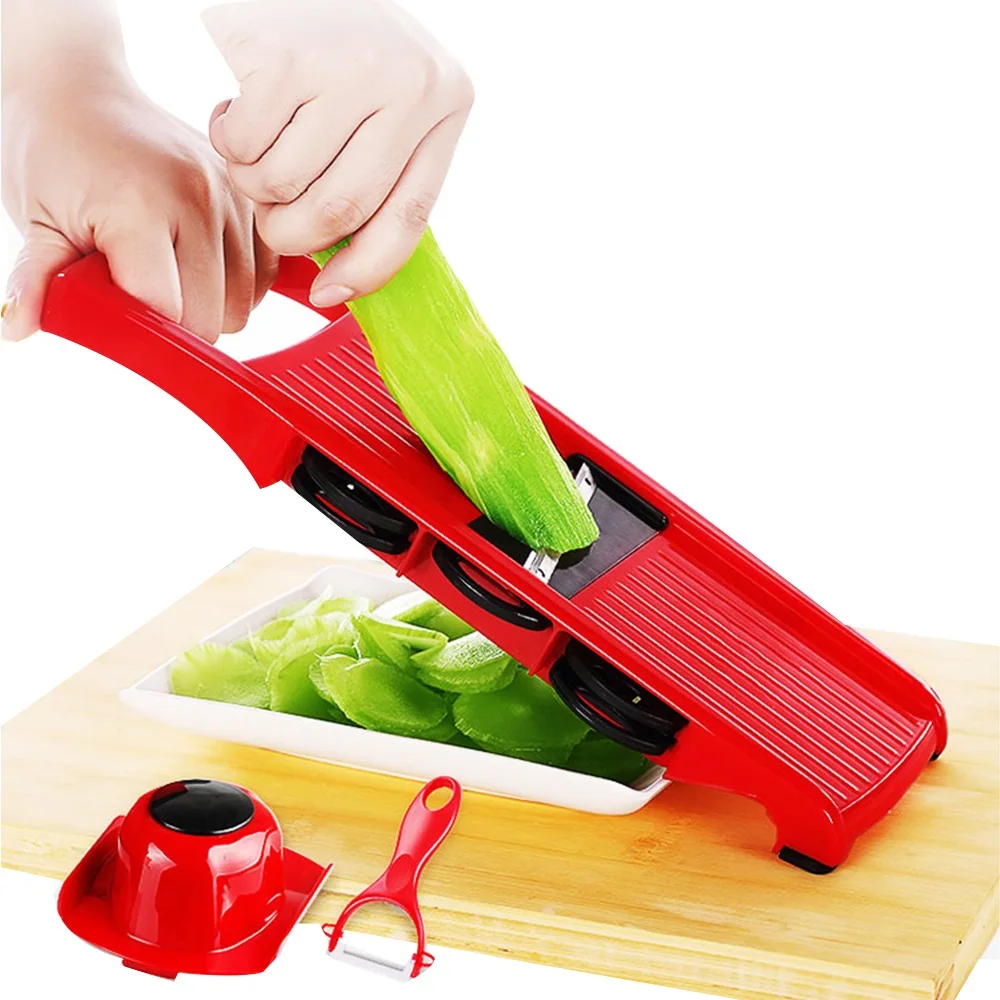 Мандолина слайсер ручной овощерезка с 6 лезвиями картофель морковь терка для овощей Лук слайсер кухонные аксессуары
