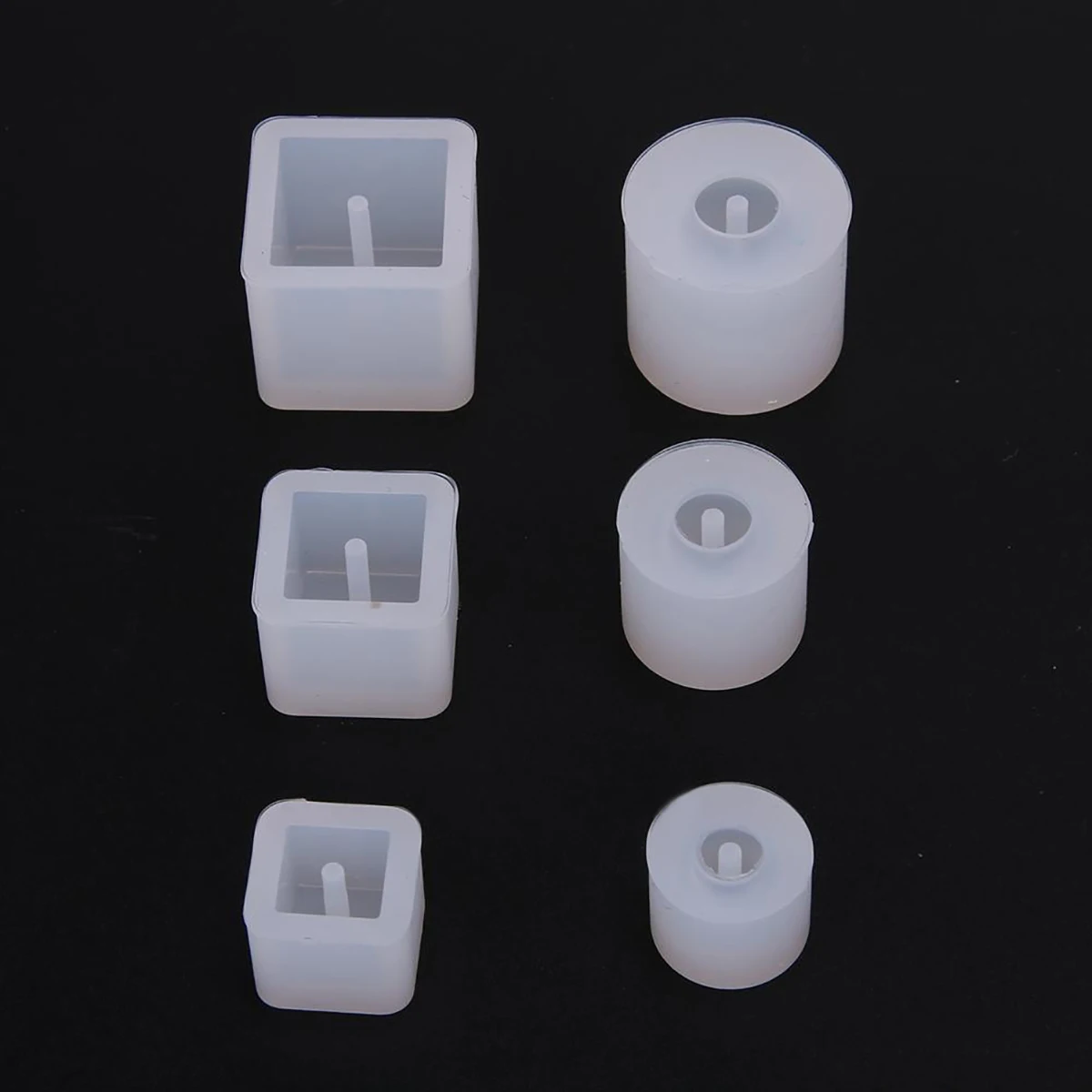 6pcs 1set  New Crystal Silicone Necklace Pendant Jewelry Mold Making DIY Resin Craft