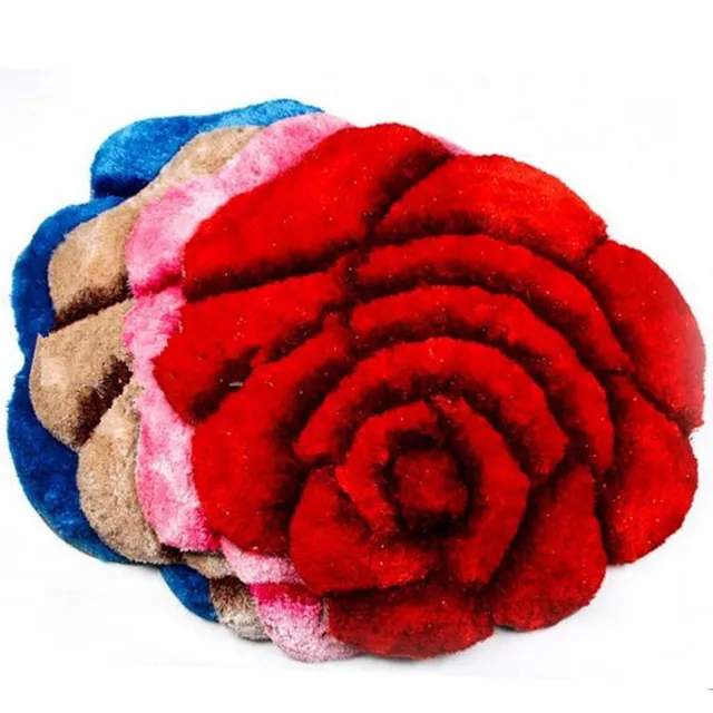 Buy 1Pcs 3D Rose Carpet For Living Room and Bathroom Bedroom Carpets wedding
