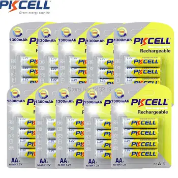 

40Pieces/10PACK Ni-MH AA 1.2V 1300mAh Rechargeable Battery For DVD/Mp3/Digital Camera