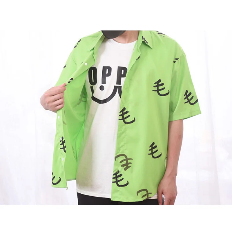 Костюм Cosroad One Punch Man Saitama Green Mao костюм для косплея футболка Oppai футболки вечеринки