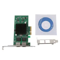 RJ45 RJ-45 двойной Порты и разъёмы 82576 PCI Express Gigabit Ethernet сервер адаптер PCI-E Gigabit Ethernet E1G42ET