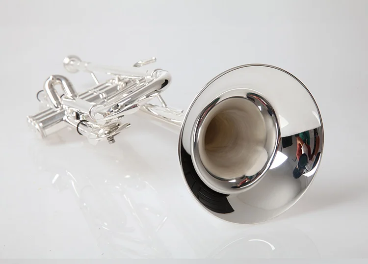 BULUKETrumpet посеребренный плоский Bb профессиональный трубный колокольчик Топ Музыкальные инструменты латунь