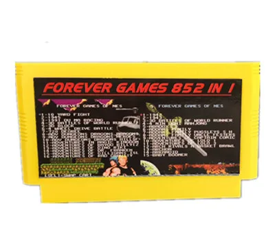 Игровой картридж FOREVER DUO GAMES OF NES 852 в 1(405+ 447) для консоли NES, всего 852 игр 1024 Мбит флэш-чип в использовании - Цвет: Золотой