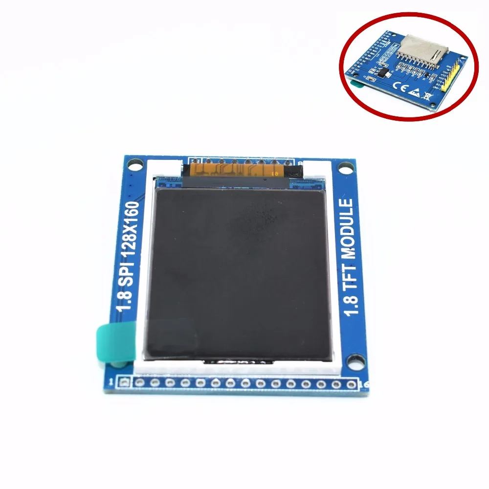 

Mini 1.8 Inch Serial SPI TFT LCD Module Display with PCB Adapter IC 128x160 Dot Matrix 3.3V 5V IO Inerface Cmmpatible 1602 5110