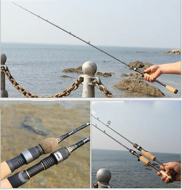 Cheap Lure Rod Super Light Carbon 2 Section 1.98/1.8m ML/L/M/MH Fishing Rod Bass Rod Spinning Casting Lure Rod