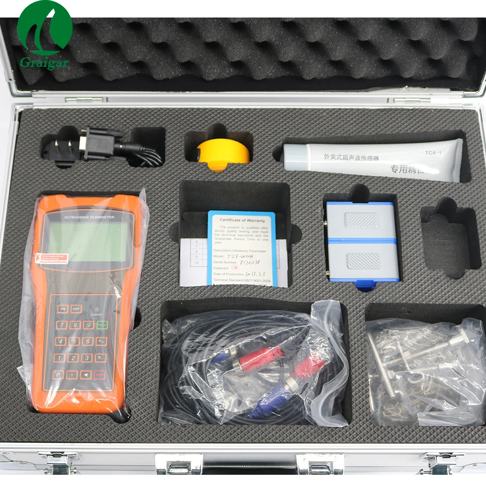Handheld Flowmeter TUF 2000H Portable Ultrasonic Flow Meter with TM 1