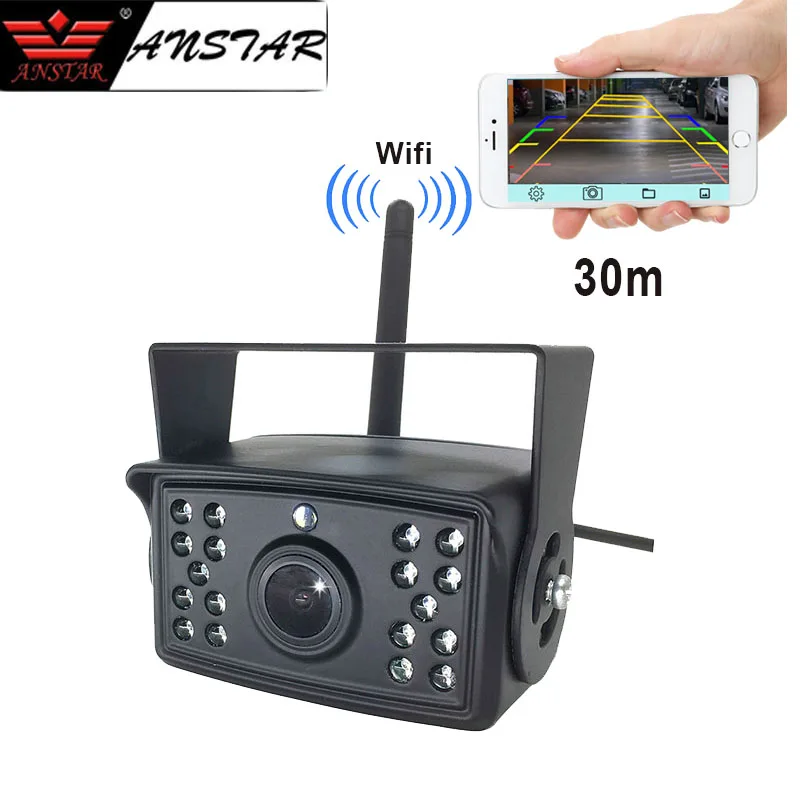 

Wireless Backup Camera for Truck Camper Trailer Bus WiFi Vehicle Rear View Camera Night Vision 18 leds Waterproof Remote Monitor