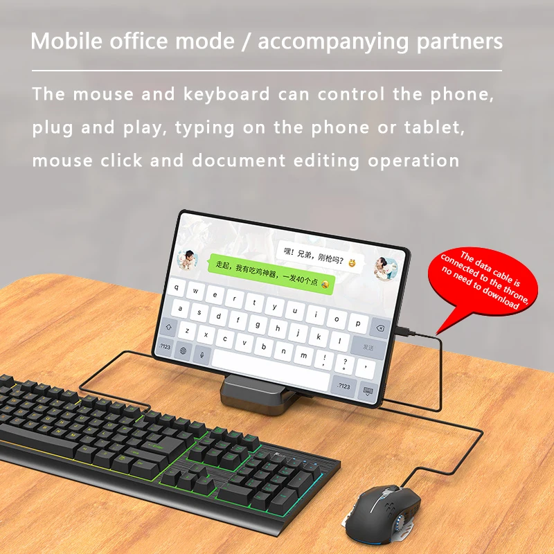  PUBG Mobile Controller Plug and Play Bluetooth Gaming Keyboard Mouse Android Phone to PC Converter 