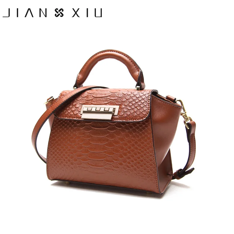 

JIANXIU Luxury Handbags Women Bags Designer Leather Handbag Synthetic Leather Shoulder Hand Bag Crocodile Texture Small Tote Bag