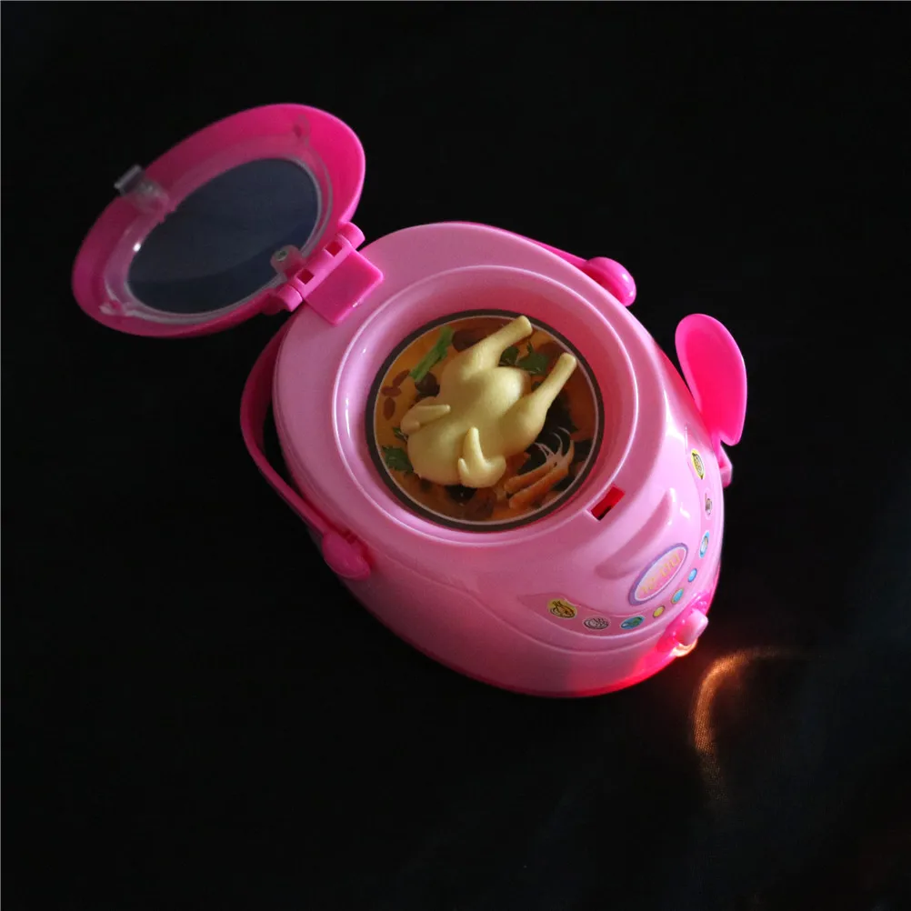 Pretend Play Toy Pink Mini Rice Cookers Simulation Food Cooker Playing