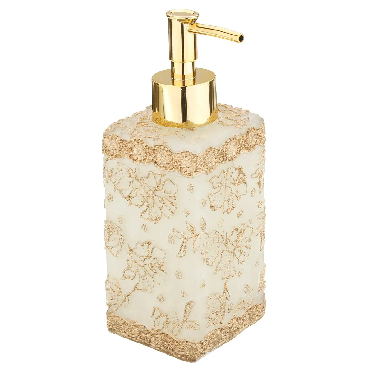 Online Neue 3D Blume Bad Home Hotel Flüssigseifenspender Sanitizer Harz Pumpe Lotion Shampoo Behälter Flasche