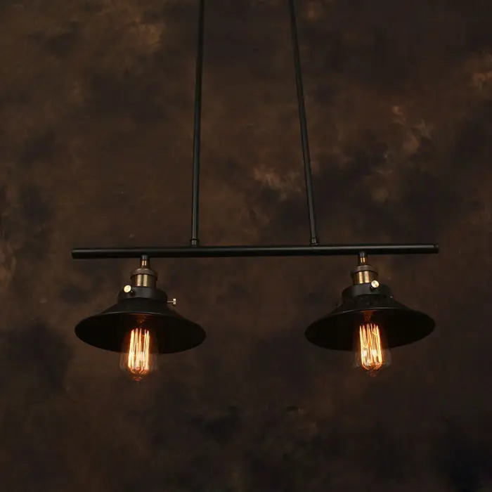 Vintage Pendant Light Industrial Edison Lamp American Style Iron Lampshade E27*2pcs RH Loft Coffee Bar Restaurant Kitchen Lights vintage pendant lights industrial edison lamp american style clear glass bell shade fixture rh loft coffee bar restaurant lights
