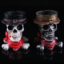 Fashion Skull Ashtray Large Belt Lid Personalized Resin Ashtray Decoration Skull Ashtray Birthday Gift Creative font