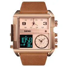 ^^Best Offers Personality Square Dial Men FashionBusiness Quartz Watch Multi-function Luminous Waterproof Dual Display Watch ^^Best Offers Personality Square Dial Men FashionBusiness Quartz Watch Multi-function Luminous Waterproof Dual Display Watch