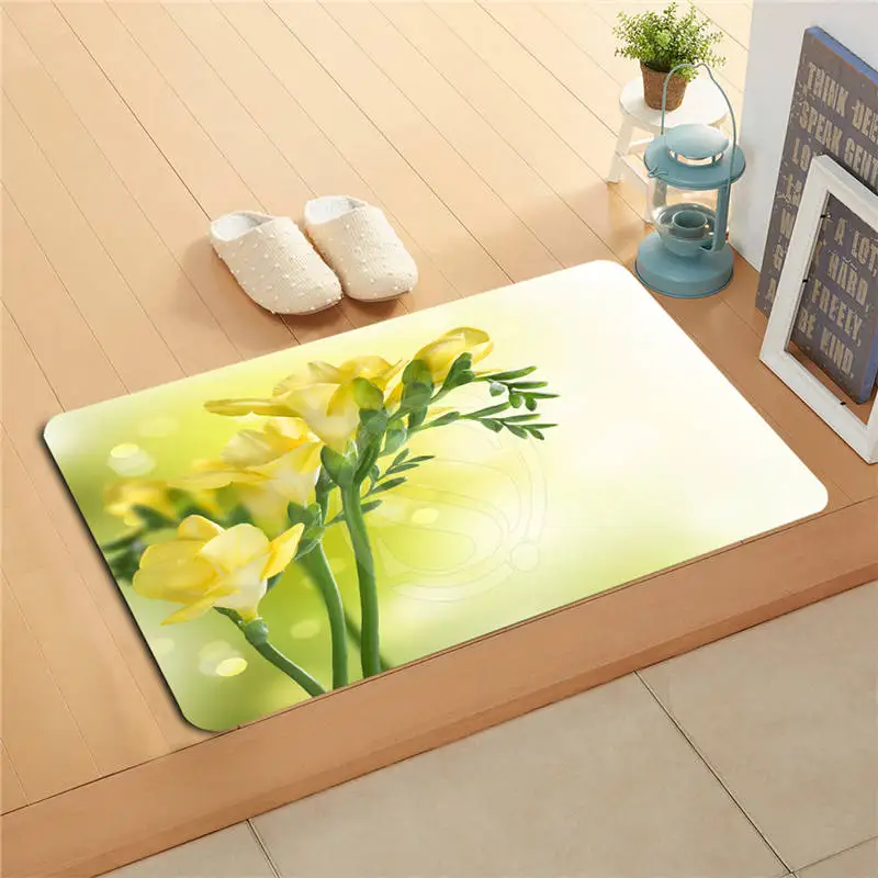t#y6-1 Custom Natural beautiful flower Doormat Home Decor Door mat Floor Mat Bath Mats foot pad #7.11-UI61 | Дом и сад
