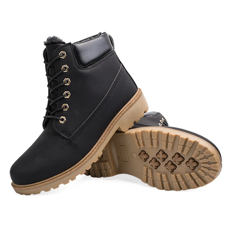 

Hot Fashion Men Keep Warm Winter Ankle Boots Fashion Men's Ankle Boots Winter Men Warm Plush Fur Snow Boots Winter Male Shoes