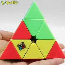 Moyu Mofangjiaoshi Meilong 3x3x3 Pyramid Magic Cube Stickerless Triangle Professional Cube Puzzle Educational Toys for children moyu mofangjiaoshi stickerless fluctuation jin gang skew magic cube axis speed puzzle cubes educational toys for kids children