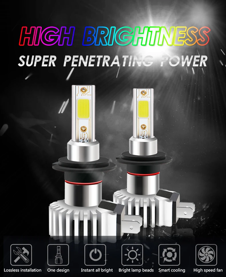 Светодиодные лампы H11 6000 лм белые 9005 k CANBUS H8 H7 9006 9012|Передние LED-фары для авто| |
