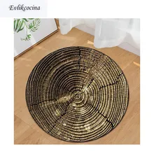 Классический деревянный круглый нескользящий абсорбирующий коврик для ванной, коврик для гостиной, спальни, напольный ковер, Tapete Infantil