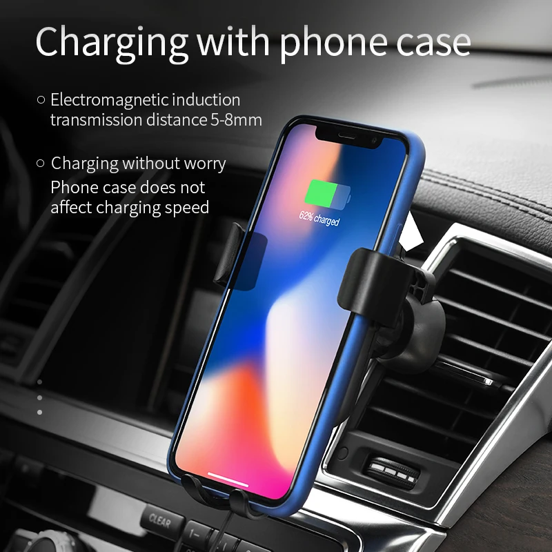 НОСО QC3.0 Быстрая Зарядка QI Беспроводное зарядное устройство для автомобиля